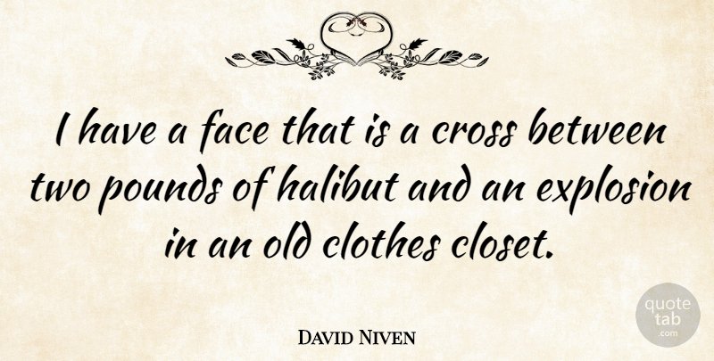 David Niven Quote About Two, Clothes, Faces: I Have A Face That...