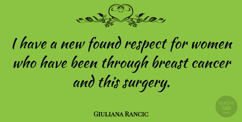 Giuliana Rancic Quote About Cancer, Respect Women, Found: I Have A New Found...
