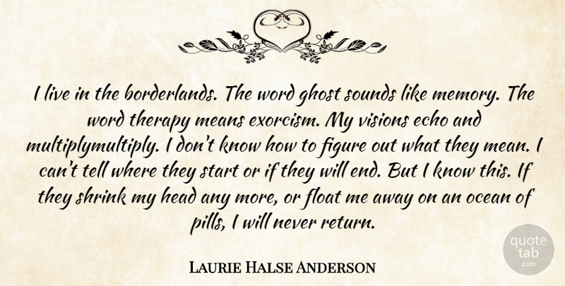 Laurie Halse Anderson Quote About Memories, Ocean, Mean: I Live In The Borderlands...