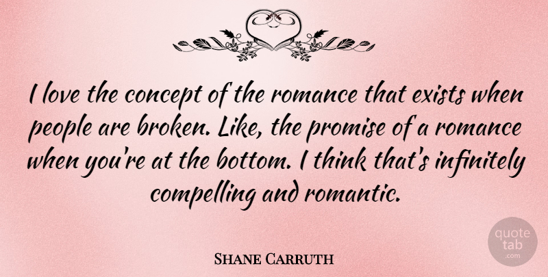 Shane Carruth Quote About Compelling, Concept, Exists, Infinitely, Love: I Love The Concept Of...