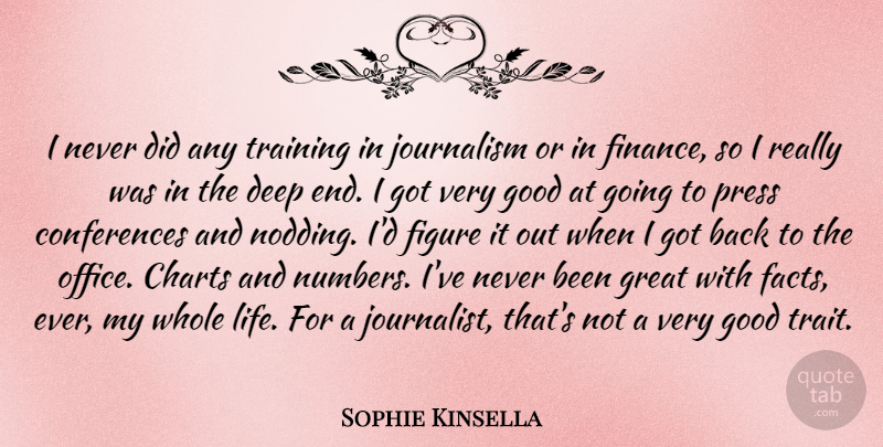 Sophie Kinsella Quote About Numbers, Office, Training: I Never Did Any Training...