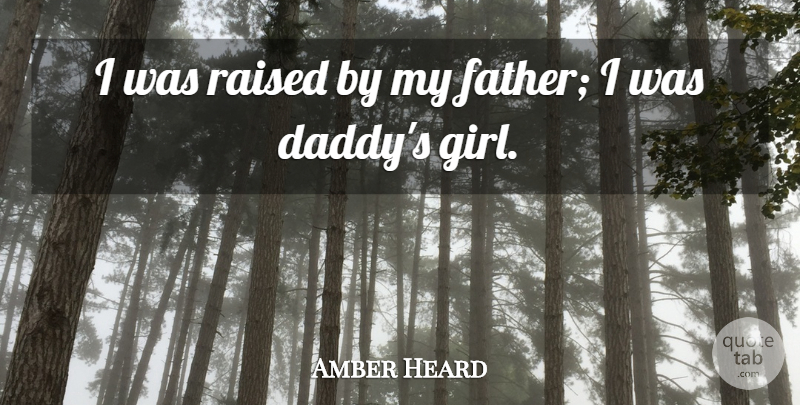 Amber Heard Quote About Girl, Father, Daddy: I Was Raised By My...