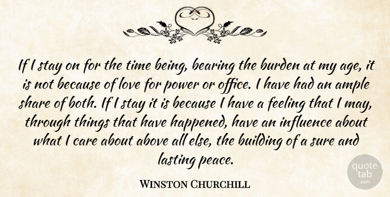 Winston Churchill Quote About Adversity, Office, Feelings: If I Stay On For...