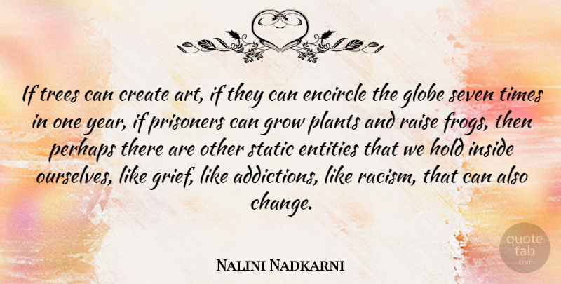 Nalini Nadkarni Quote About Art, Grief, Years: If Trees Can Create Art...
