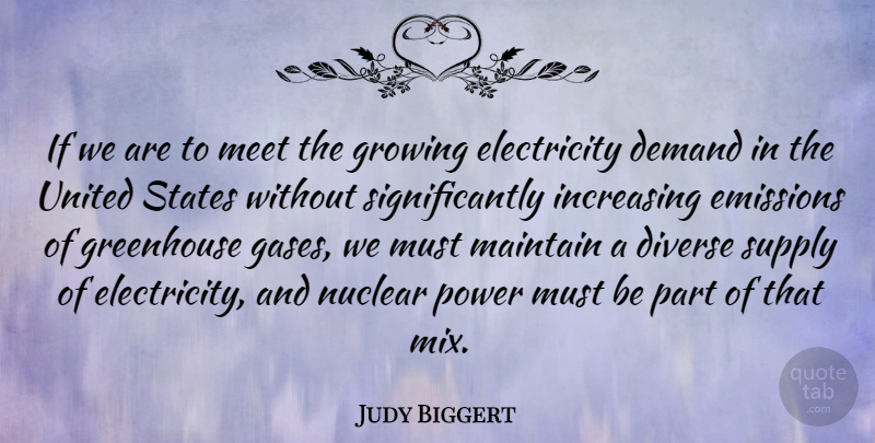 Judy Biggert Quote About Nuclear, Growing, Demand: If We Are To Meet...