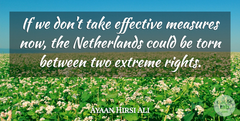 Ayaan Hirsi Ali Quote About Two, Rights, Netherlands: If We Dont Take Effective...