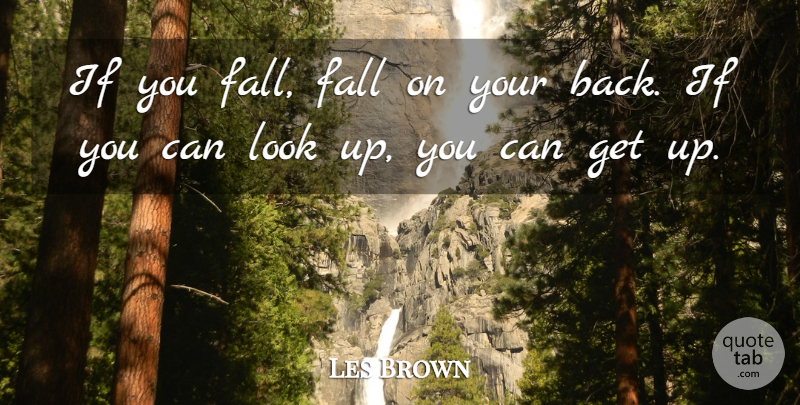 Les Brown Quote About American Businessman: If You Fall Fall On...