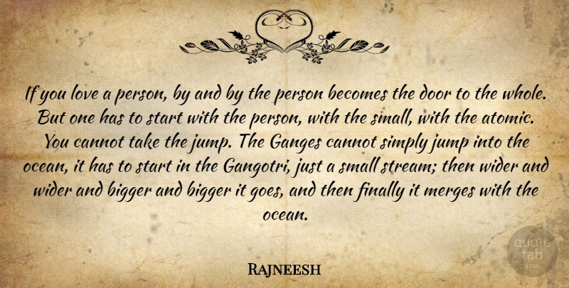 Rajneesh Quote About Love, Ocean, Doors: If You Love A Person...