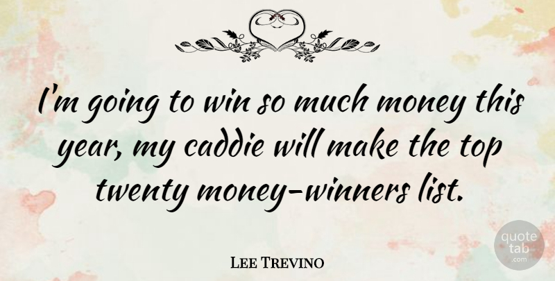 Lee Trevino Quote About Golf, Winning, Years: Im Going To Win So...