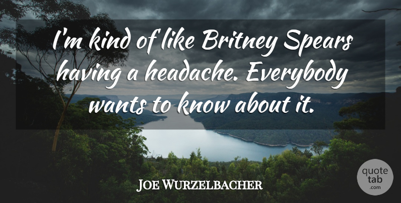 Joe Wurzelbacher Quote About Britney, Everybody: Im Kind Of Like Britney...