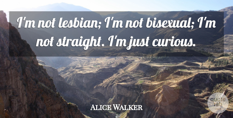 Alice Walker Quote About undefined: Im Not Lesbian Im Not...