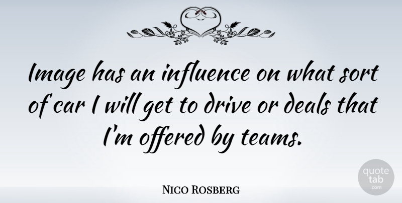 Nico Rosberg Quote About Car, Deals, Image, Offered, Sort: Image Has An Influence On...