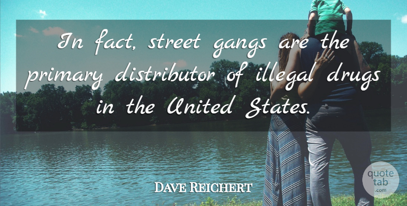 Dave Reichert Quote About Drug, Facts, United States: In Fact Street Gangs Are...