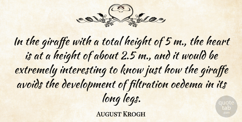 August Krogh Quote About Avoids, Extremely, Total: In The Giraffe With A...