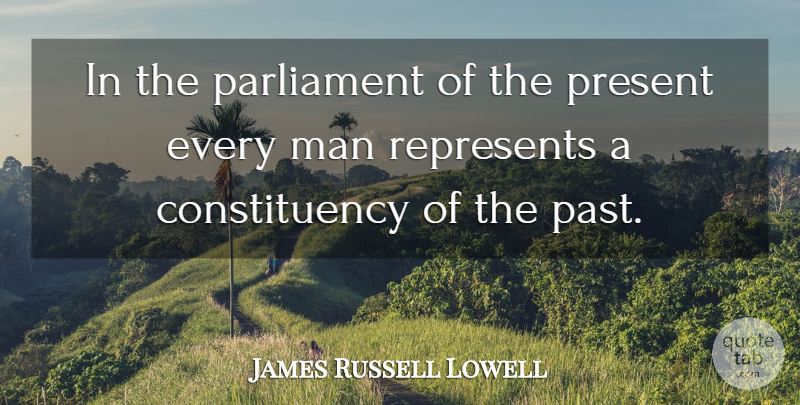 James Russell Lowell Quote About Men, Past, Parliament: In The Parliament Of The...