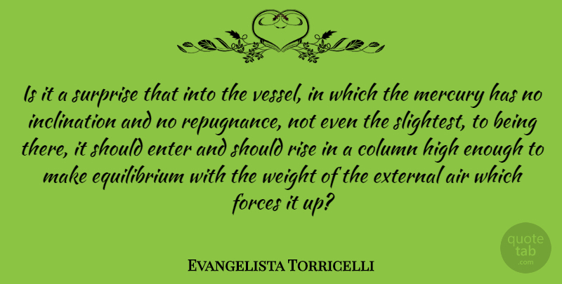 Evangelista Torricelli Quote About Air, Weight, Mercury: Is It A Surprise That...