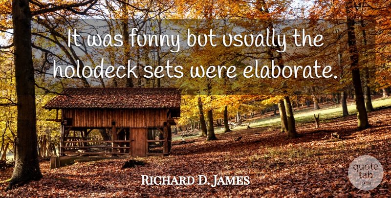 Richard D. James Quote About Funny, Sets: It Was Funny But Usually...