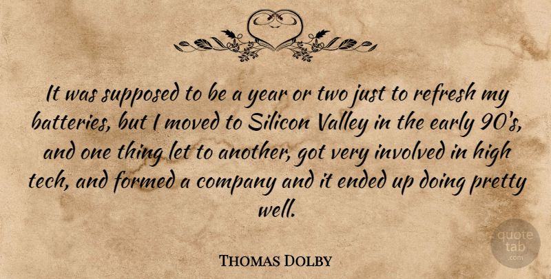 Thomas Dolby Quote About Technology, Years, Two: It Was Supposed To Be...