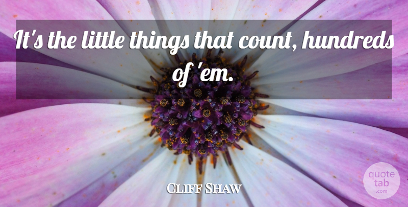 Cliff Shaw Quote About American Scientist: Its The Little Things That...