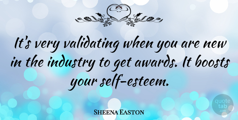 Sheena Easton Quote About Boosts, Industry: Its Very Validating When You...