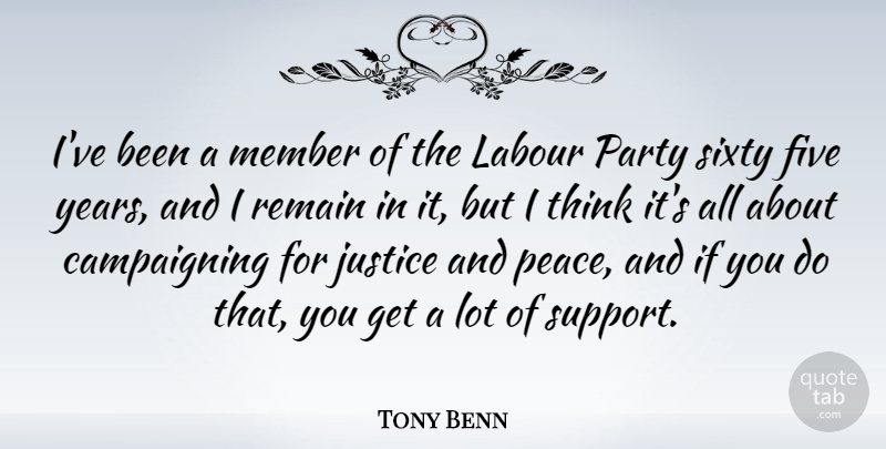 Tony Benn Quote About Party, Thinking, Years: Ive Been A Member Of...