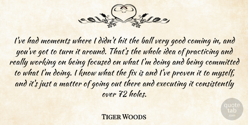 Tiger Woods Quote About Sports, Commitment, Ideas: Ive Had Moments Where I...