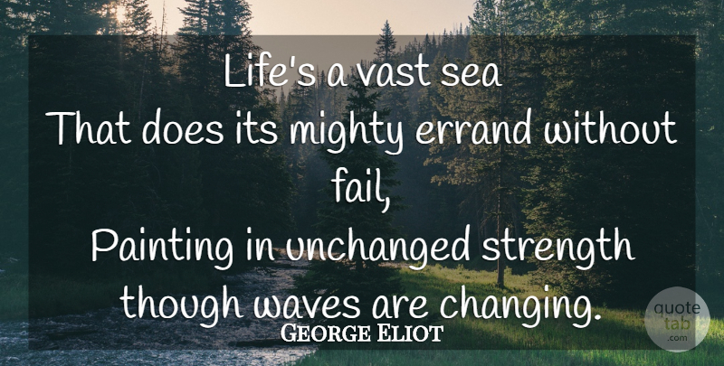 George Eliot Quote About Life, Sea, Errands: Lifes A Vast Sea That...