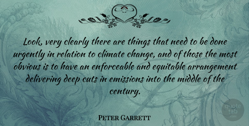 Peter Garrett Quote About Cutting, Needs, Looks: Look Very Clearly There Are...
