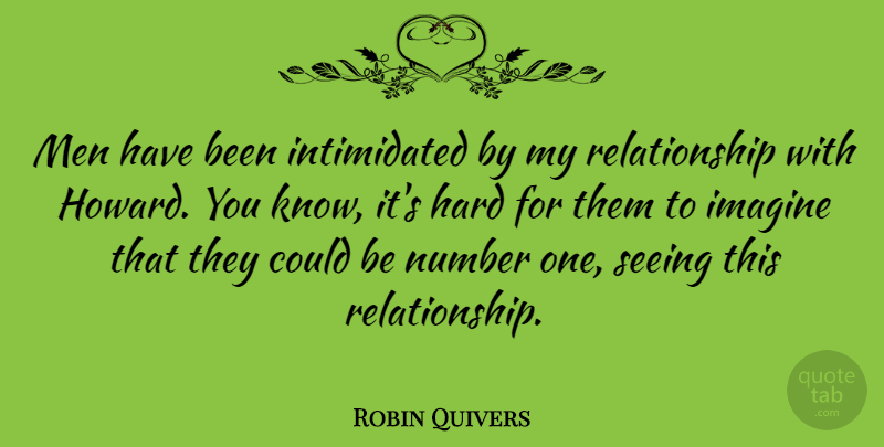 Robin Quivers Quote About Hard, Men, Number, Relationship: Men Have Been Intimidated By...