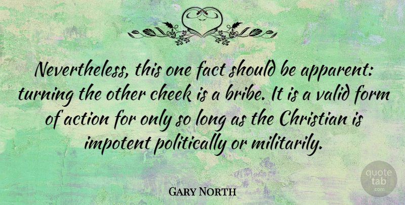 Gary North Quote About Christian, Long, Facts: Nevertheless This One Fact Should...