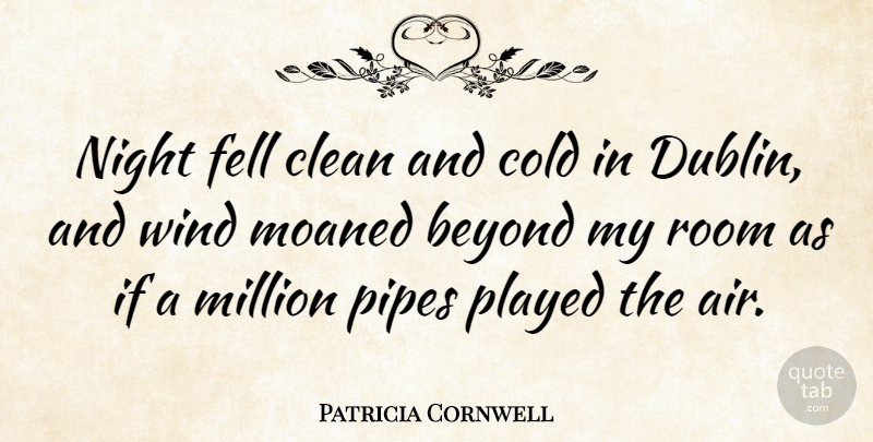 Patricia Cornwell Quote About Night, Air, Wind: Night Fell Clean And Cold...