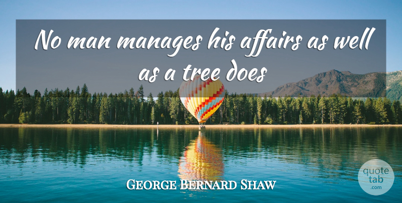 George Bernard Shaw Quote About Trust, Men, Deceived Us: No Man Manages His Affairs...