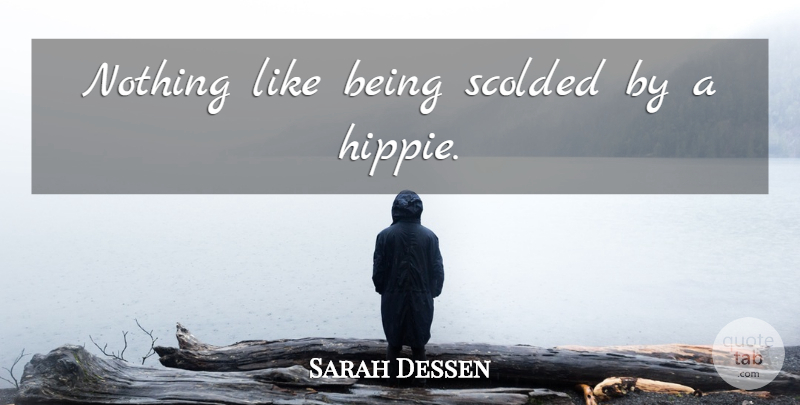 Sarah Dessen Quote About Hippie, Scolded: Nothing Like Being Scolded By...