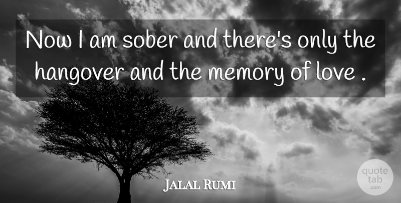 Rumi Quote About Memories, Hangover, Sober: Now I Am Sober And...