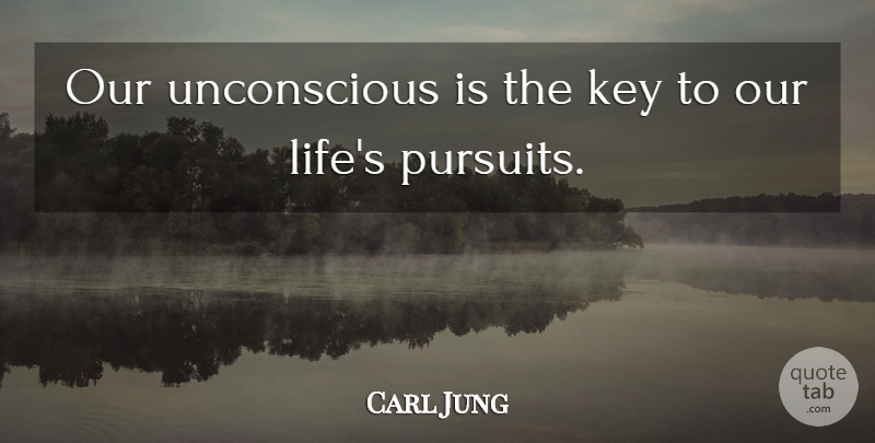 Carl Jung Quote About Keys, Pursuit, Unconscious: Our Unconscious Is The Key...