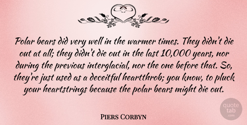 Piers Corbyn Quote About Years, Might, Lasts: Polar Bears Did Very Well...