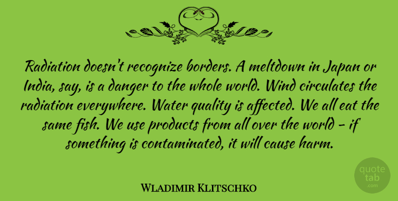 Wladimir Klitschko Quote About Japan, Wind, Water: Radiation Doesnt Recognize Borders A...