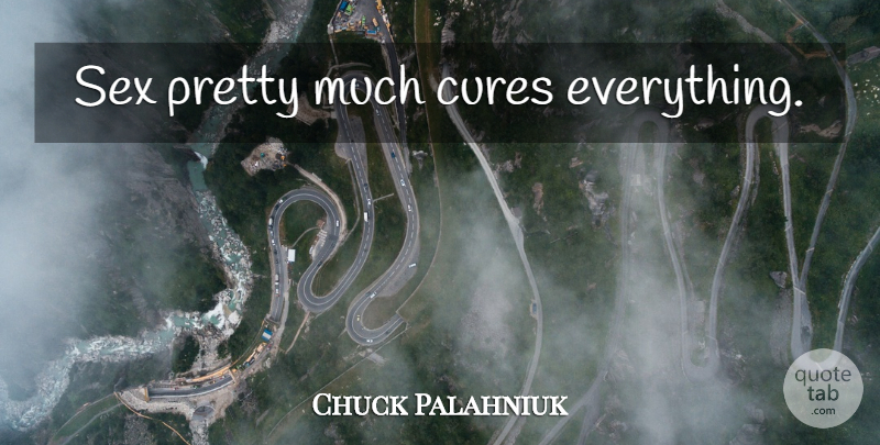 Chuck Palahniuk Quote About Sex, Cures: Sex Pretty Much Cures Everything...