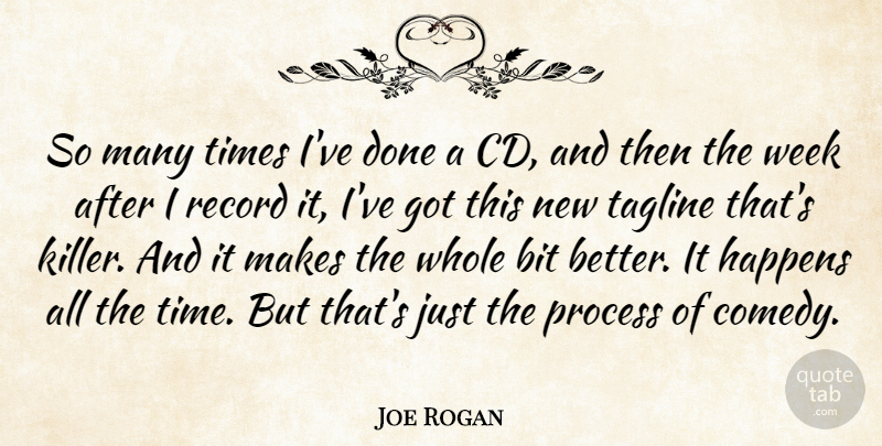Joe Rogan Quote About Cds, Done, Records: So Many Times Ive Done...