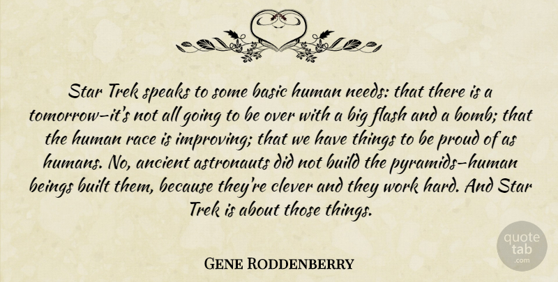 Gene Roddenberry Quote About Stars, Clever, Hard Work: Star Trek Speaks To Some...