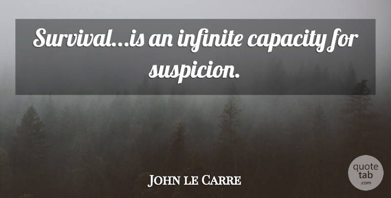 John le Carre Quote About Survival, Infinite, Capacity: Survivalis An Infinite Capacity For...