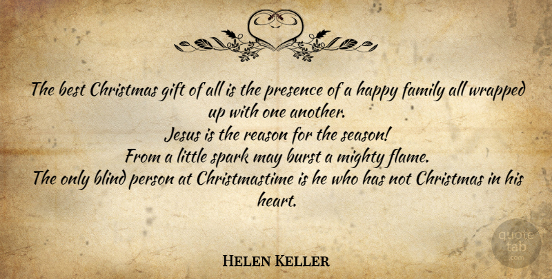 Helen Keller Quote About Christmas, Jesus, Heart: The Best Christmas Gift Of...