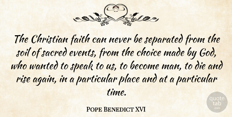 Pope Benedict XVI Quote About Christmas, Christian, Men: The Christian Faith Can Never...
