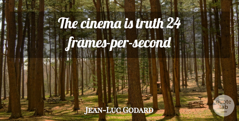 Jean-Luc Godard Quote About Cinema: The Cinema Is Truth 24...