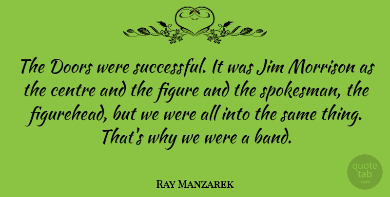 Ray Manzarek Quote About Successful, Doors, Band: The Doors Were Successful It...