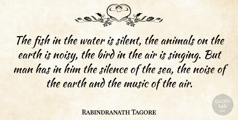 Rabindranath Tagore Quote About Men, Animal, Air: The Fish In The Water...