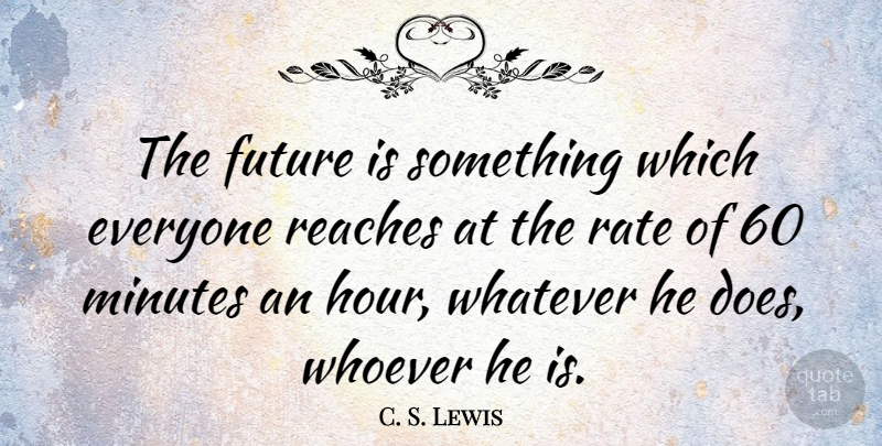 C. S. Lewis Quote About Inspirational, Funny, Life: The Future Is Something Which...