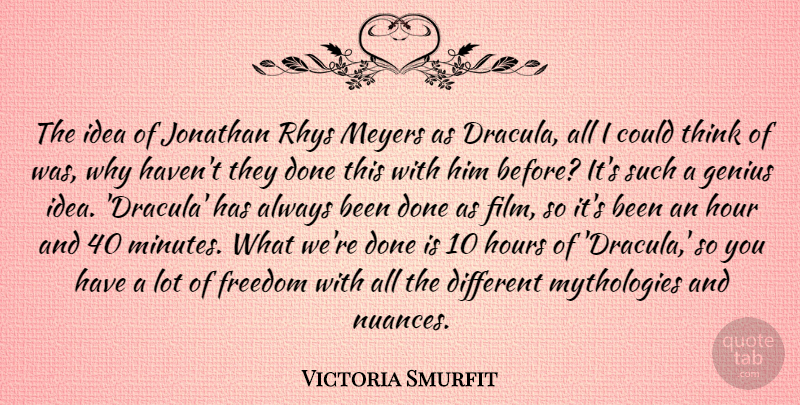 Victoria Smurfit Quote About Freedom, Jonathan: The Idea Of Jonathan Rhys...
