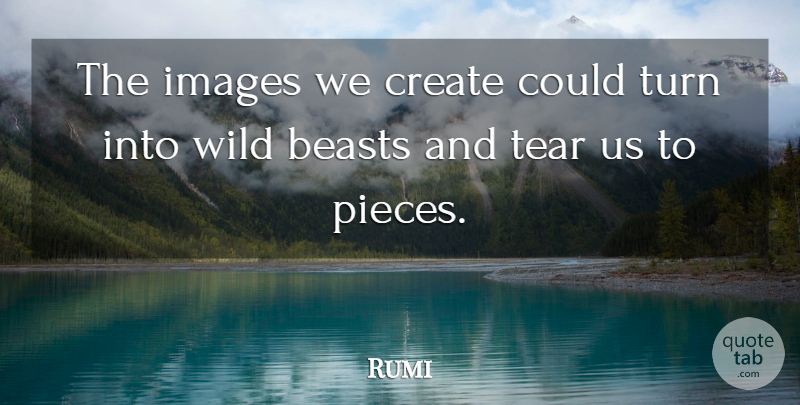 Rumi Quote About Tears, Pieces, Beast: The Images We Create Could...