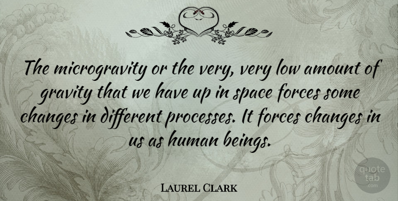 Laurel Clark Quote About Space, Different, Process: The Microgravity Or The Very...